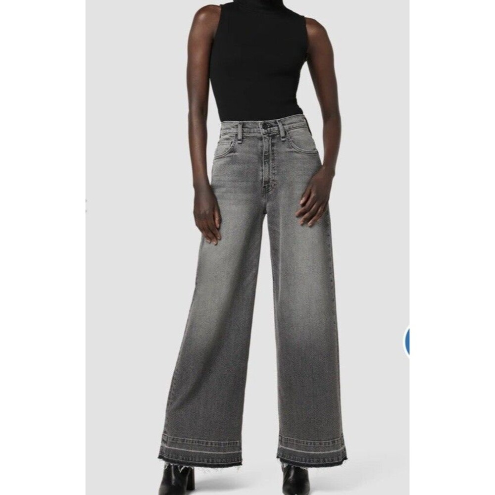 Hudson Jeans Women's Charcoal Wide Leg Denim